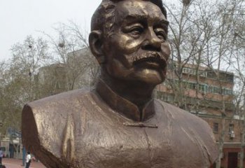 信阳鲁迅胸像名人铜雕是中领雕塑公司定制的一款…