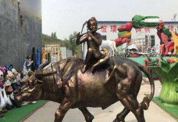 信阳中领雕塑的古典韵味牧童铜雕是一件绝美的雕…