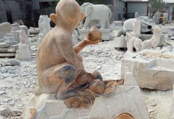 信阳精美猴子石雕，带来浓浓的节日气息