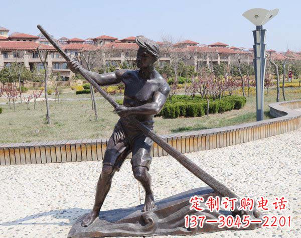 信阳传道受业解惑的男子雕塑