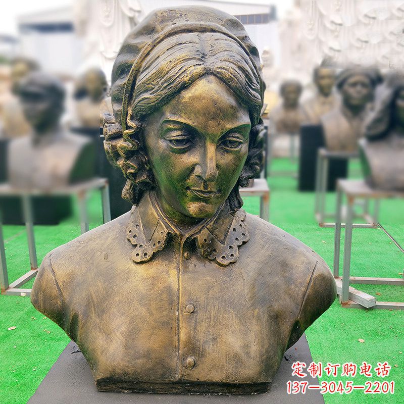 信阳南丁格尔纯铜头像雕像——传承慈善精神