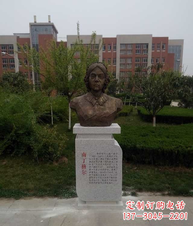 信阳南丁格尔校园名人铜雕:精致细致的雕塑艺术