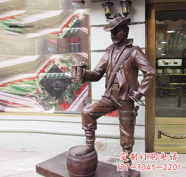 信阳别具特色的牛仔铜雕