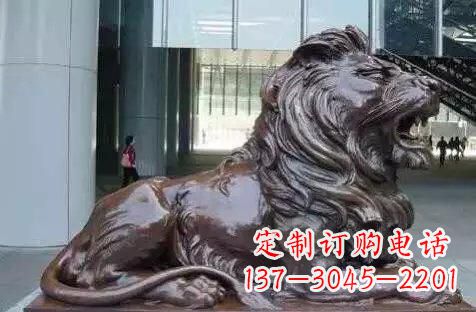 信阳华丽铜雕狮子,风格独具特色