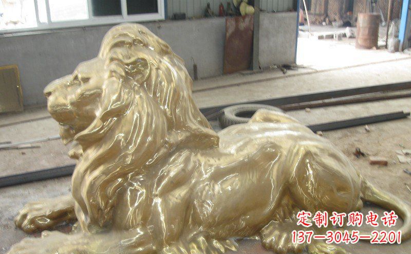 信阳高雅凝金,西洋狮子铜雕来自中领雕塑