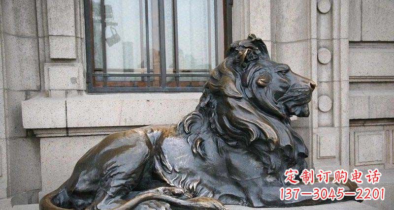 信阳心动不如行动,西洋狮子铜雕真实还原精美