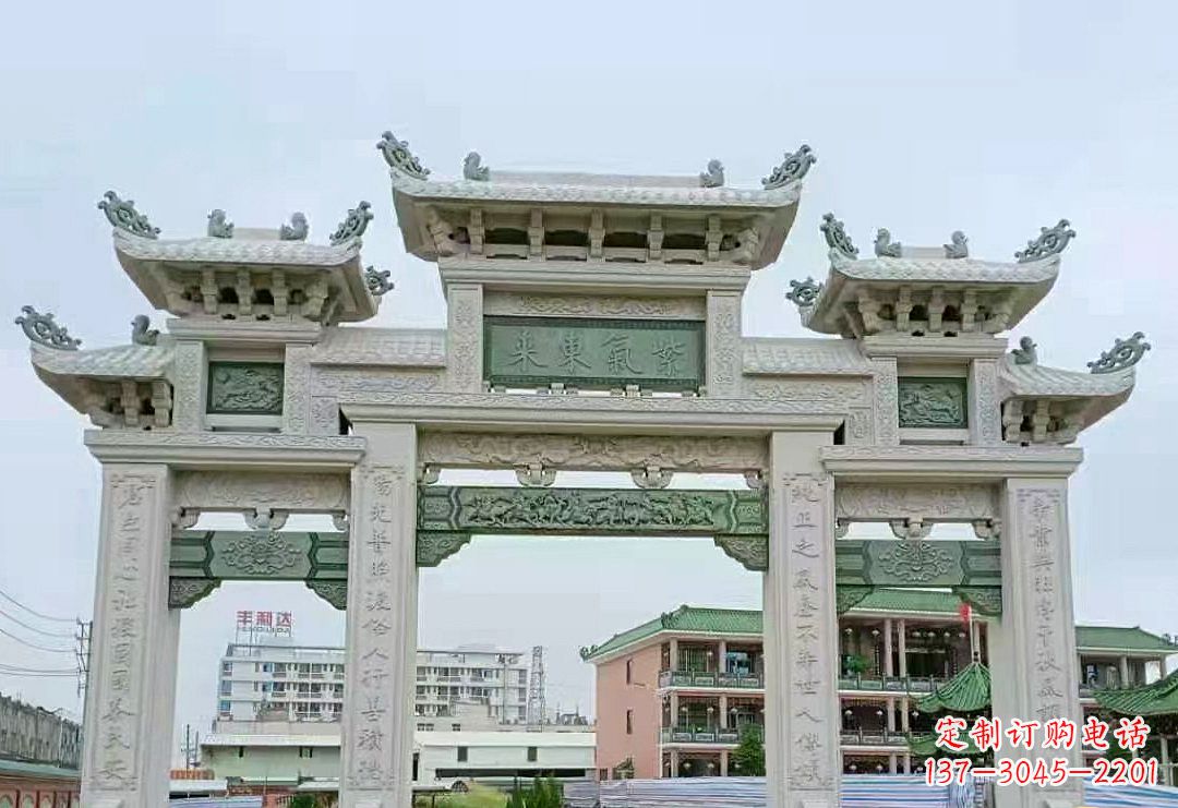 信阳精美的牌楼石雕雕塑