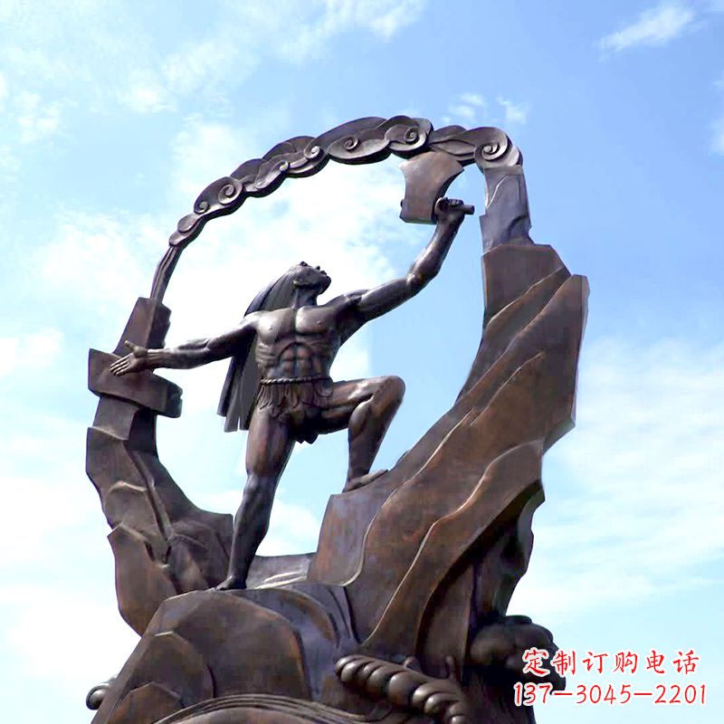 信阳传承神话,展现气势—盘古大型景观雕塑