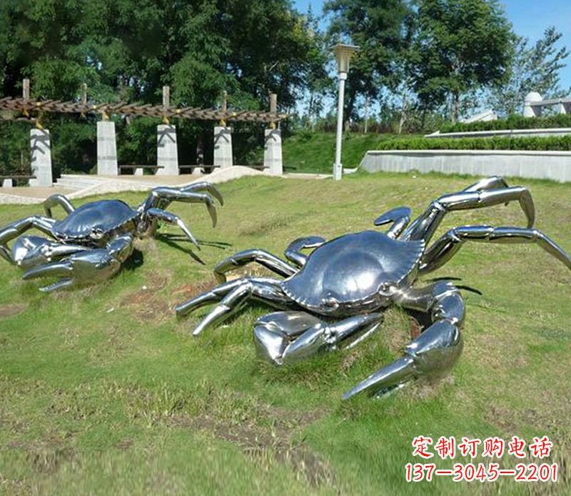 信阳精美不锈钢螃蟹雕塑