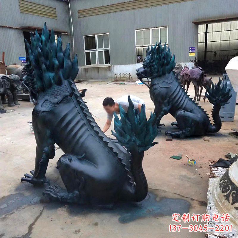 信阳高端麒麟雕塑,定制一流雕塑品质