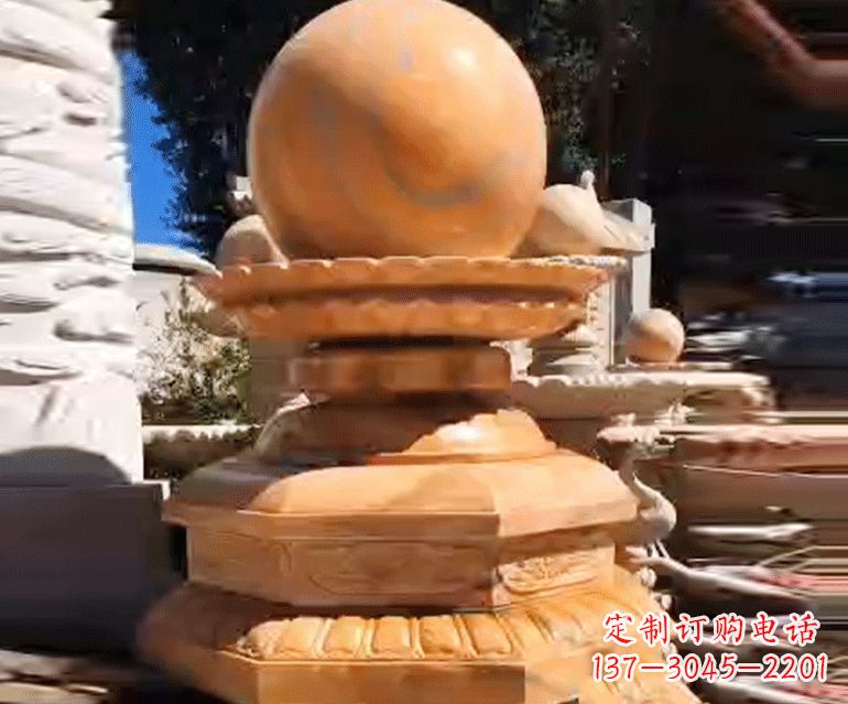 信阳喷泉里的石材雕塑