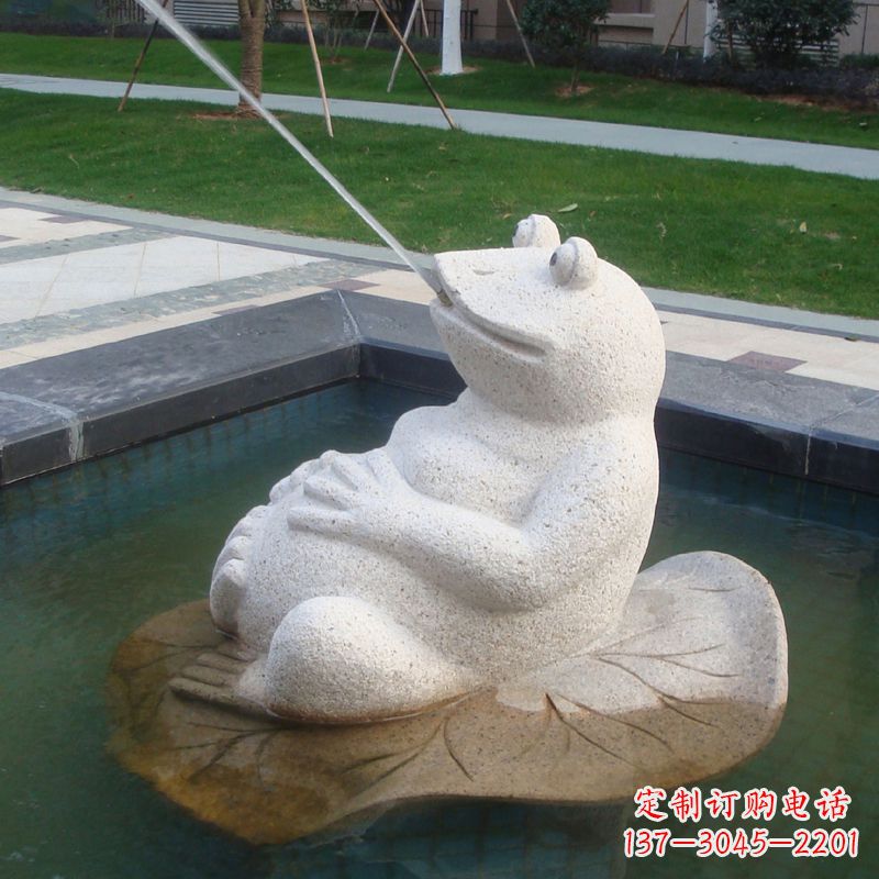 信阳无边界精致艺术——喷水青蛙石雕