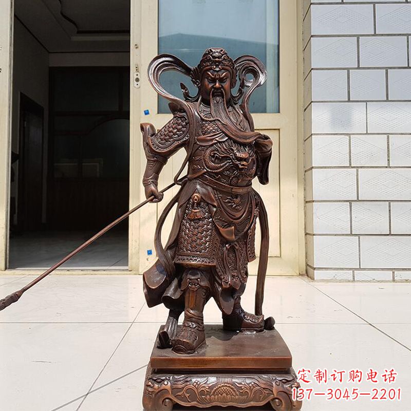 信阳唯美古典风格关公铜雕像