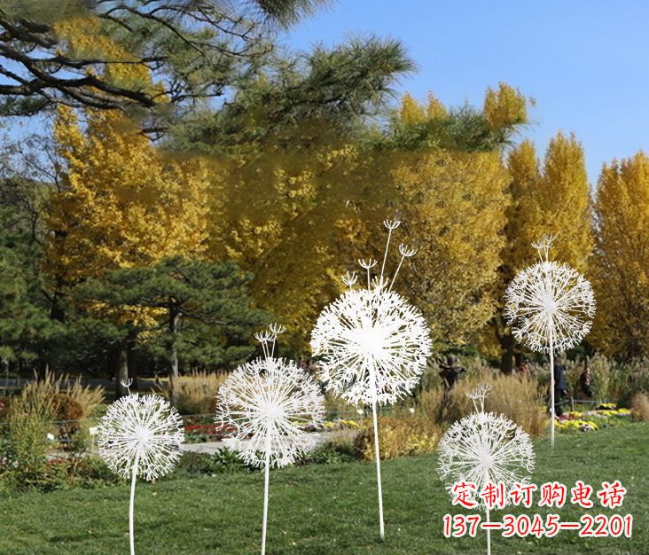 信阳中领雕塑:精美不锈钢蒲公英雕塑