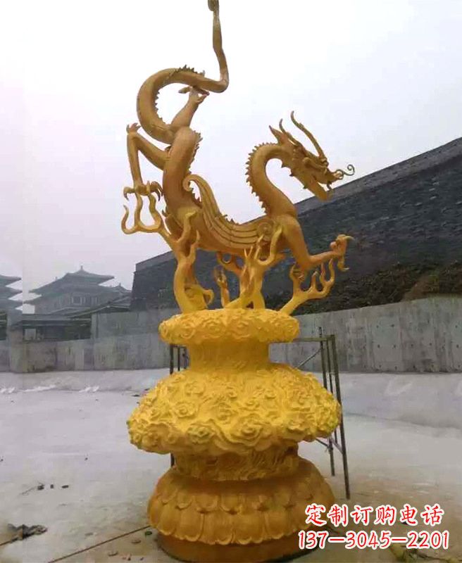 信阳中领雕塑专业定制华丽的龙雕塑,集艺术设计…