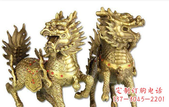 信阳开启财富运势的麒麟招财雕塑