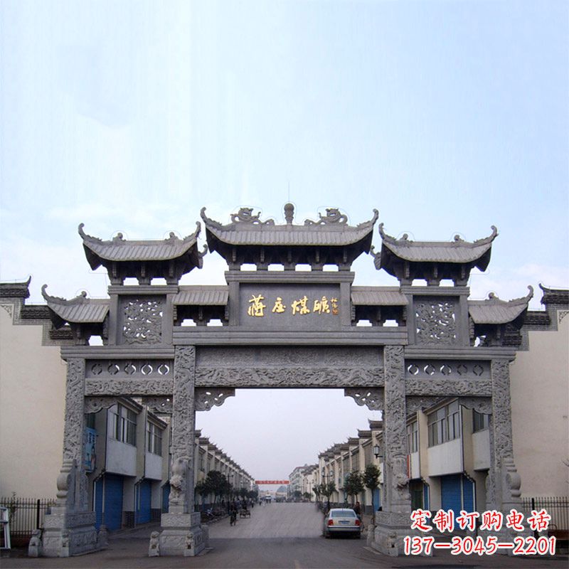 信阳让古典艺术绽放在您的家园中——中领雕塑仿古石雕牌楼