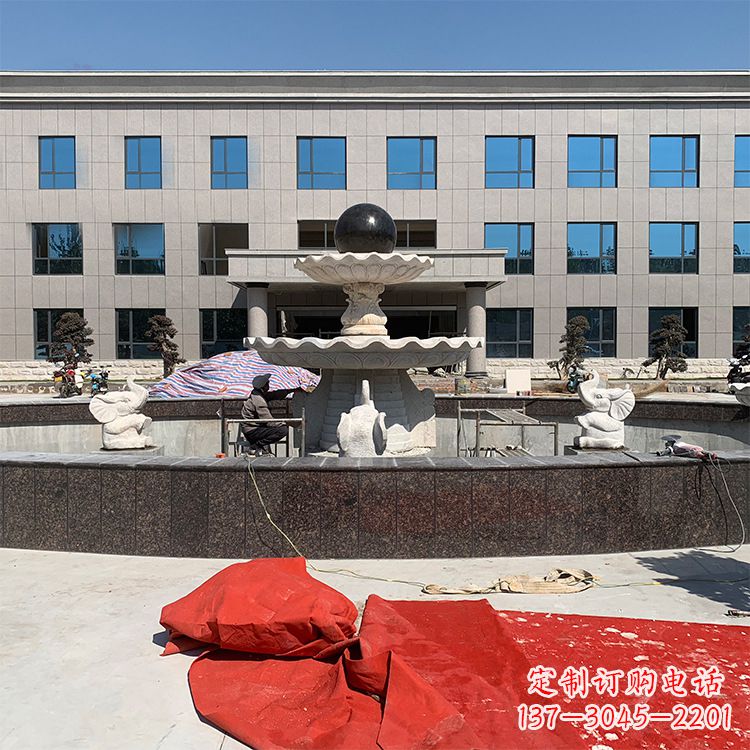 信阳中领雕塑：招财石雕喷泉雕塑