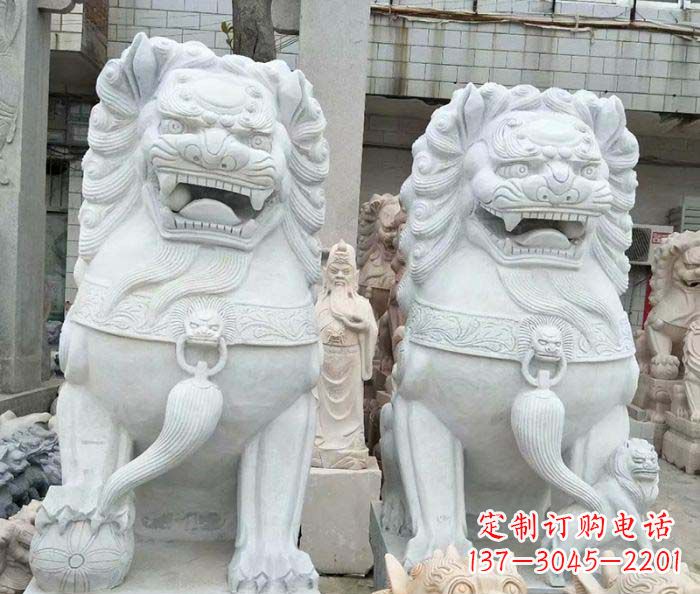 信阳精美大理石狮子雕塑