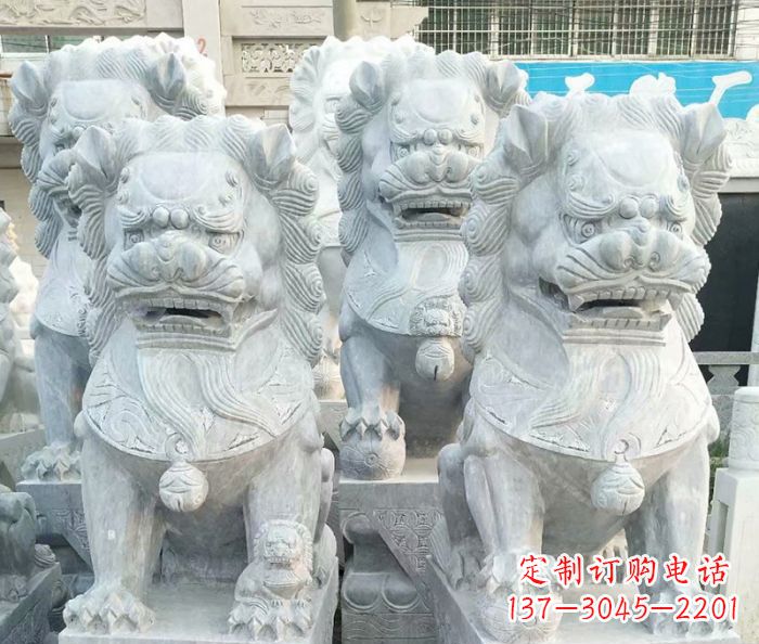 信阳企业景观装饰大理石狮子雕塑