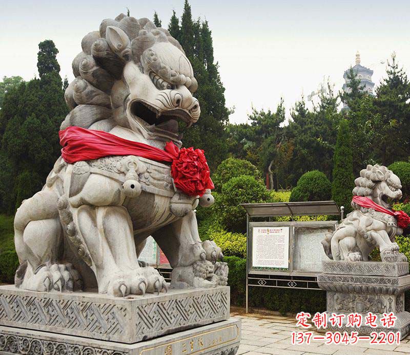 信阳艺术精美大理石狮子雕塑