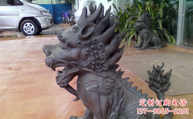 信阳中领雕塑:舍利子之源,麒麟铸铜神兽铜雕