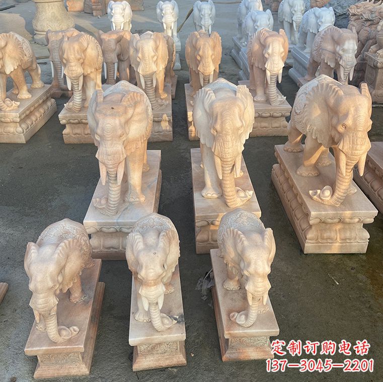 信阳翘鼻大象石雕,传承经典浓烈之美