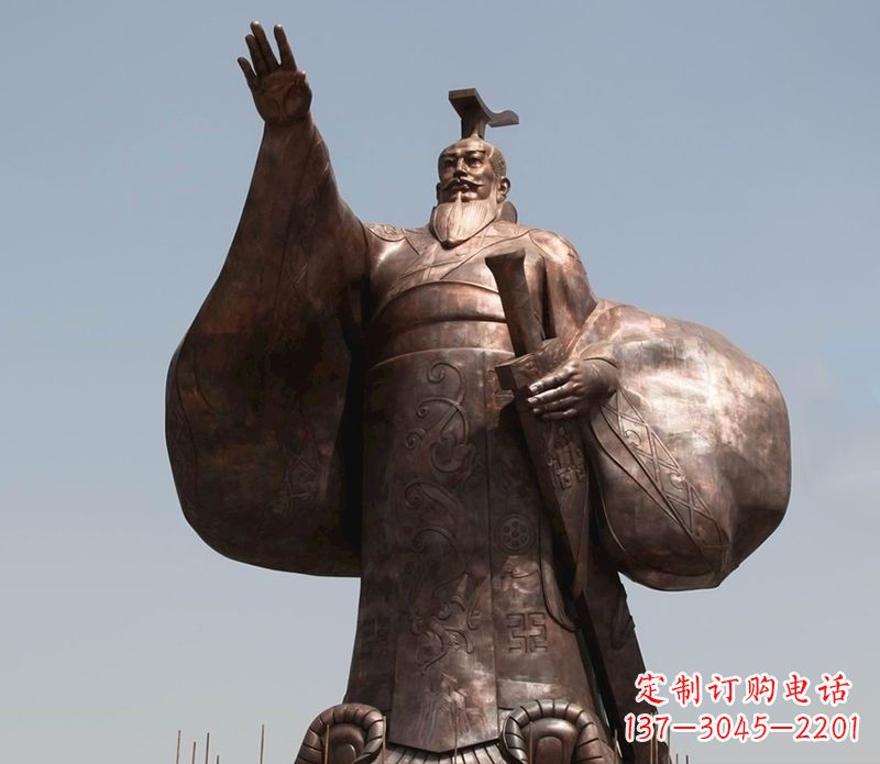 信阳秦始皇铜雕精美塑像,让历史回溯至您身边