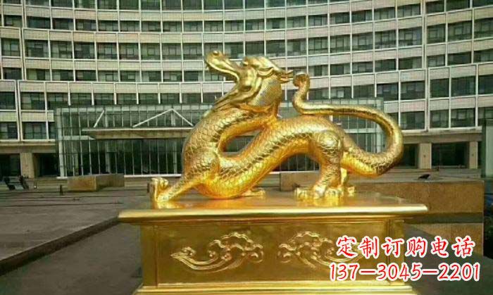 信阳正宗青龙铜雕,精致细腻的艺术品