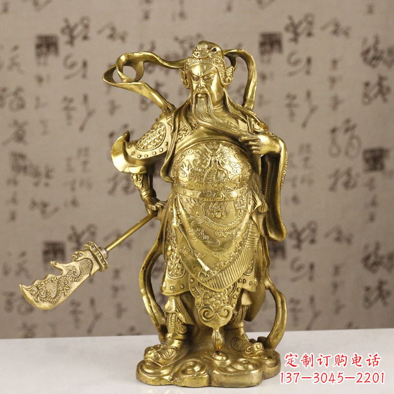 信阳中领雕塑|关羽铜像:令人惊叹的纯黄铜武财神