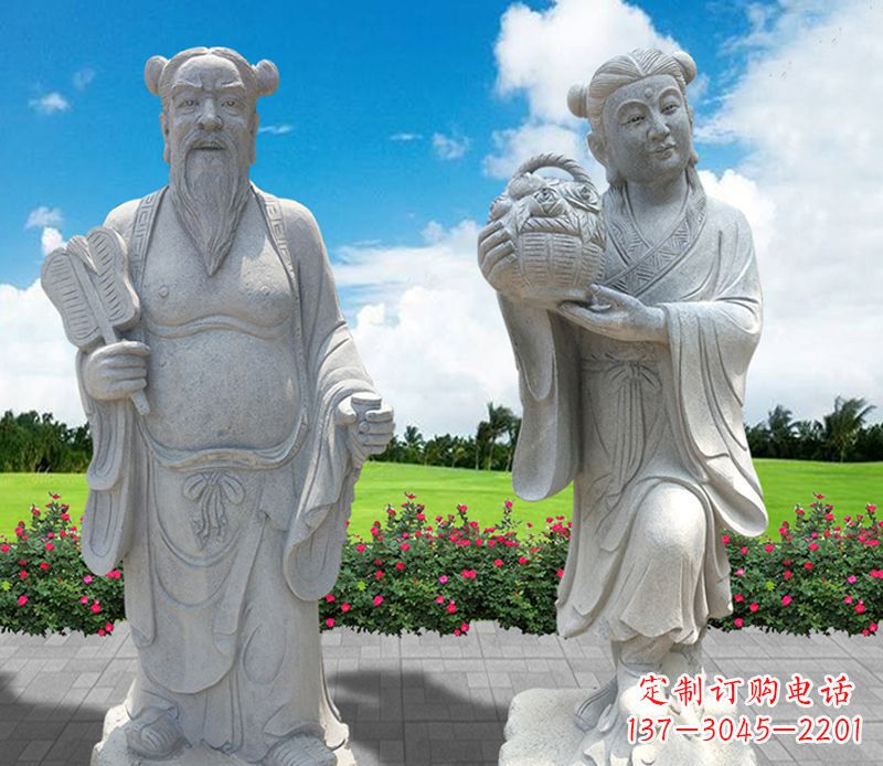 信阳青石八仙过海石雕永久保存您心中的传统宗族魅力