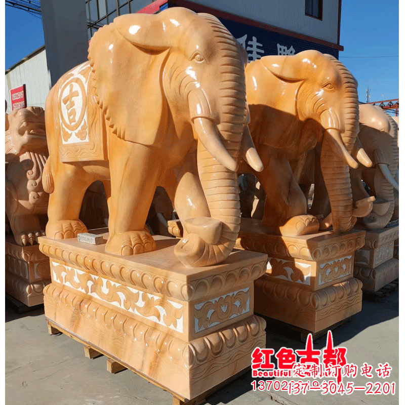 信阳青石大象雕塑--专业定制,精美外观