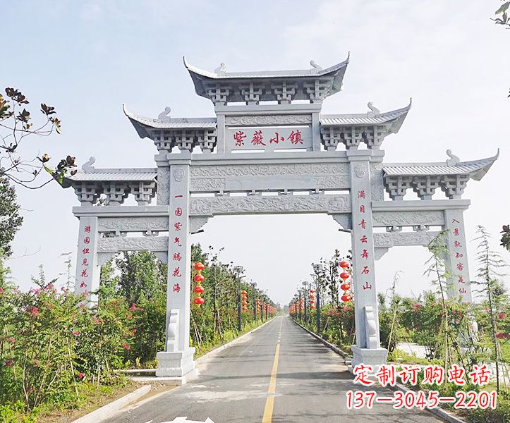 信阳青石牌坊雕塑,定制精美而高品质