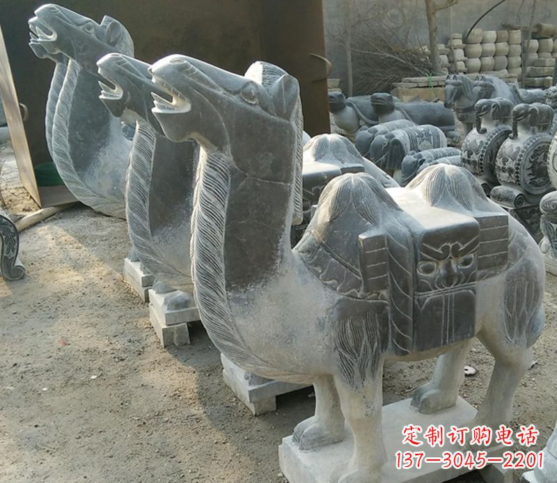 信阳青石骆驼雕,把动物活灵活现