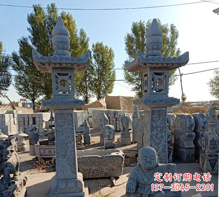 信阳青石仿古石灯雕塑,精美实用