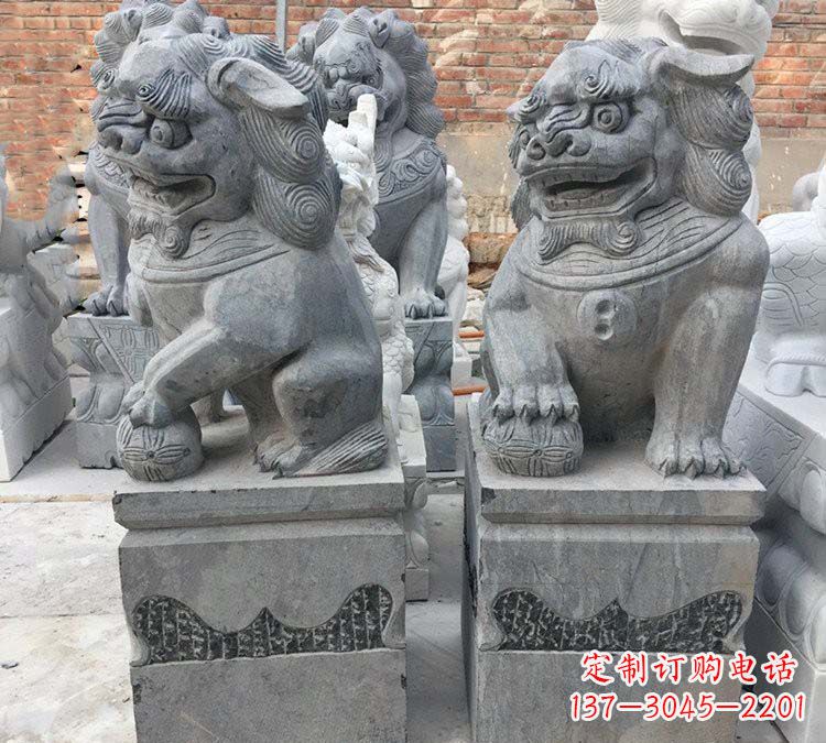 信阳青石仿古狮子雕塑