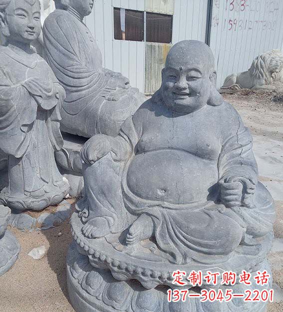 信阳青石仿古弥勒佛雕塑