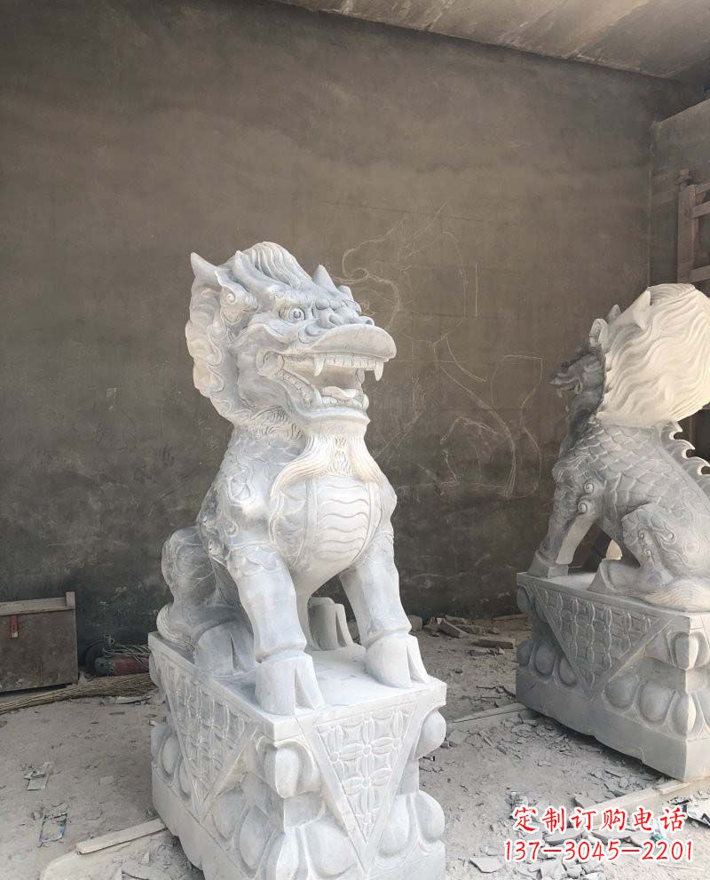 信阳精致雕刻,青石仿古麒麟雕塑