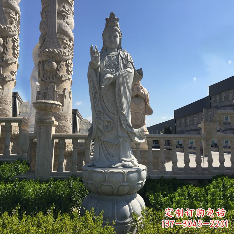 信阳精美神圣的观音菩萨石雕塑