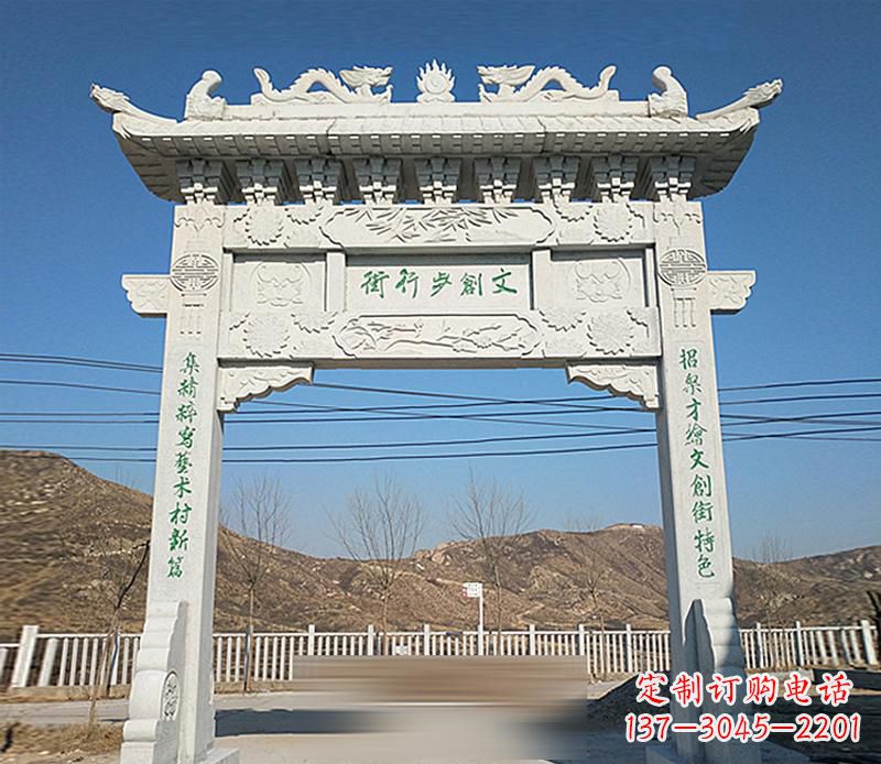 信阳精良的青石牌坊雕塑