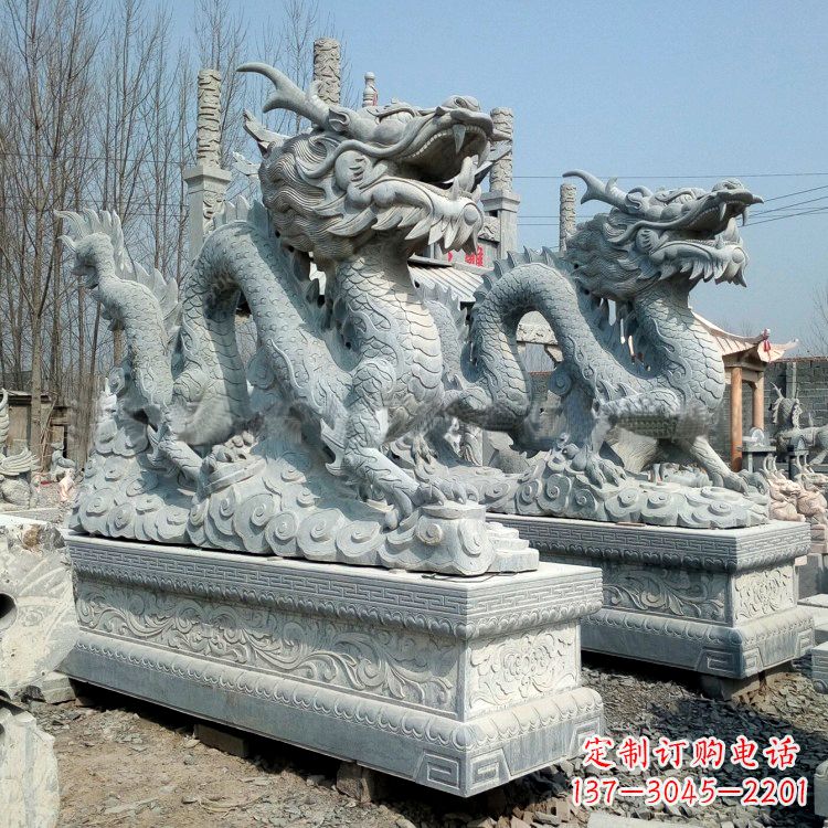 信阳传统工艺青石龙雕塑