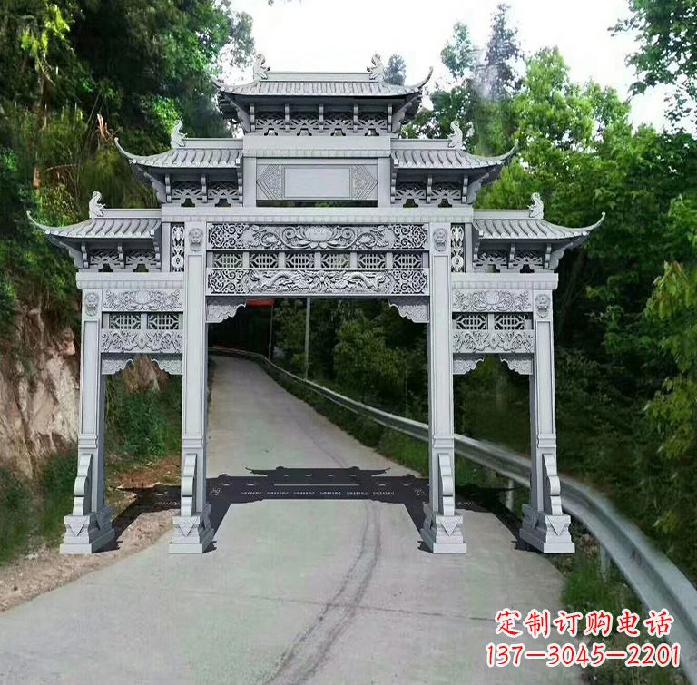 信阳青石牌坊雕塑,演绎精致经典