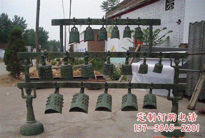 信阳手工青铜编钟,给室内装饰增添仿古气息