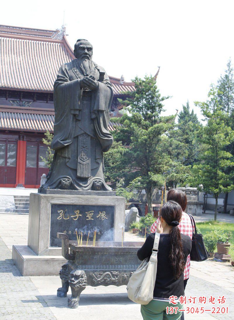 信阳中领雕塑推出精致青铜孔子雕塑,考究工艺,…