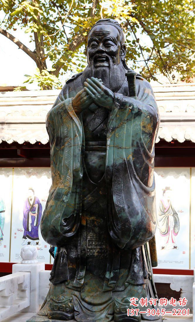 信阳青铜孔子行教像,把智慧和精神传承