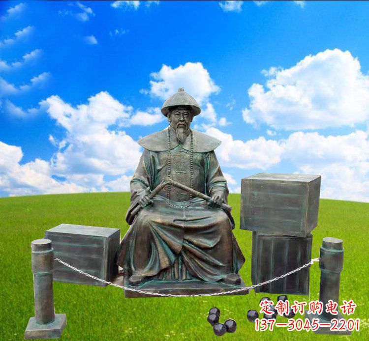信阳青铜雕刻的传奇——林则徐铜雕