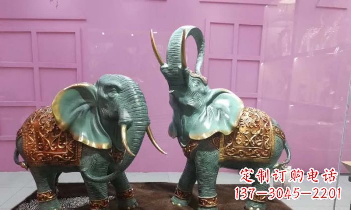 信阳青铜小象雕塑,古朴典雅