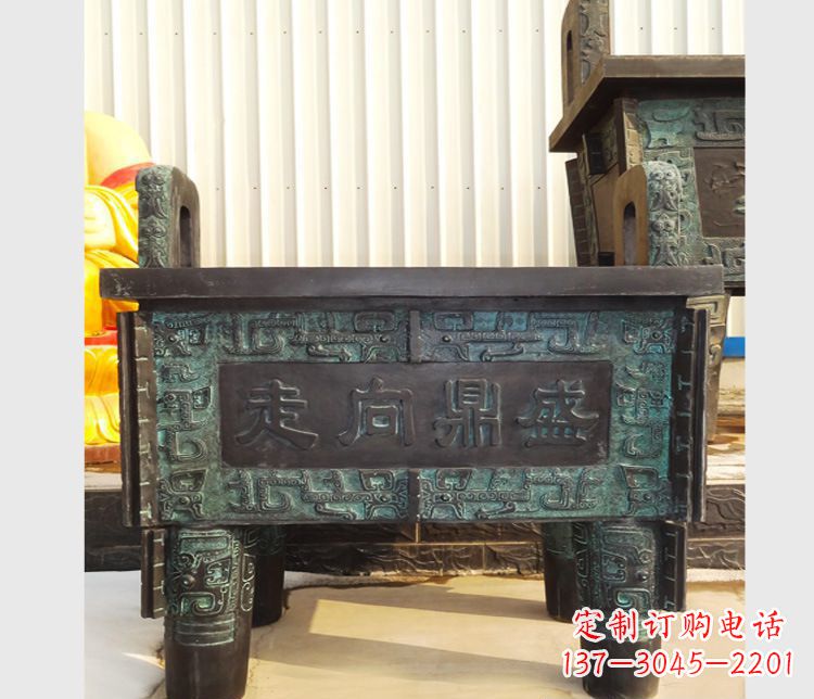 信阳青铜香炉雕塑,传承中国文化