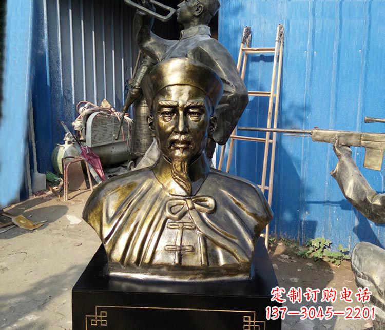 信阳经典英雄,林则徐铜雕