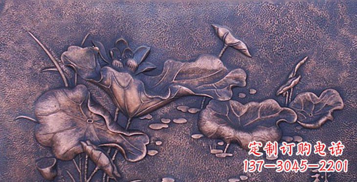 信阳中领雕塑-靓丽的荷花铜雕塑